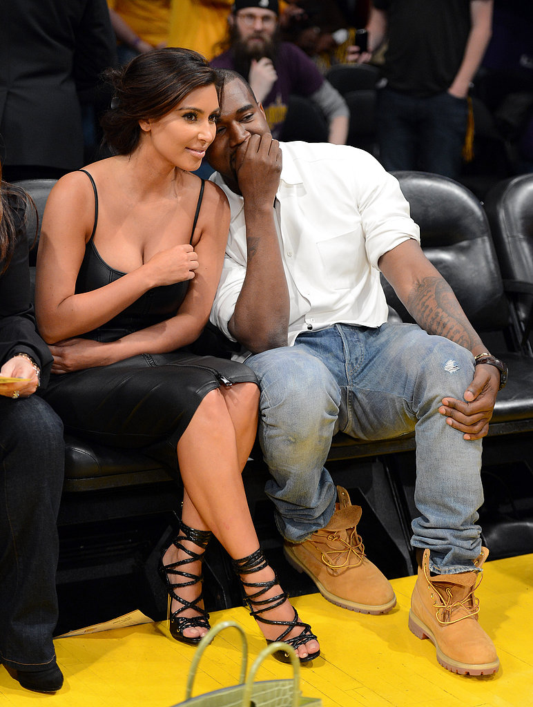 Kim Kardashian was definitely dressed up for this May 2012 Lakers playoff game, but we love her black strappy leather dress and matching lace-up heels. When you're sitting courtside with Kanye West, why not go all out?
Kim Kardashian was definitely dressed up for this May 2012 Lakers playoff game, but we love her black strappy leather dress and matching lace-up heels. When you're sitting courtside with Kanye West, why not go all out?