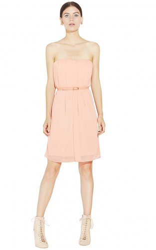 Jazz Center Drape Strapless Dress