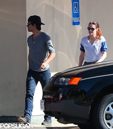 Kristen Stewart and Taylor Lautner hung out at the batting cages with friends.
Kristen Stewart and Taylor Lautner hung out at the batting cages with friends.