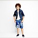 Classic Tee, Denim Jacket, and Cargo Shorts