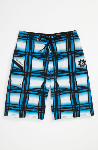 Volcom 'Wavey Plaid' Board Shorts (Big Boys)