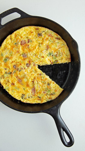 Cheddar, Bacon, and Leek Frittata Cheddar, Bacon, and Leek Frittata