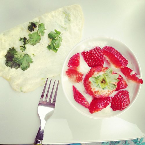 Omelette and Yogurt Omelette and Yogurt