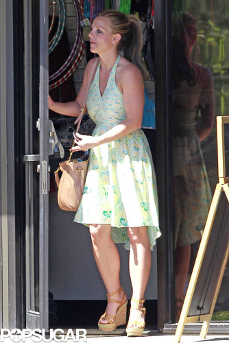 Britney Spears wore a sundress to take her boys to gymnastics in LA.
Britney Spears wore a sundress to take her boys to gymnastics in LA.