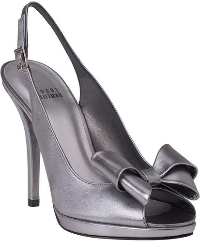 STUART WEITZMAN EVENING Jumbo Black Satin