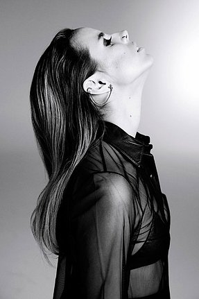 Luv AJ Crystal Cross Ear Cuff in Copper Ox