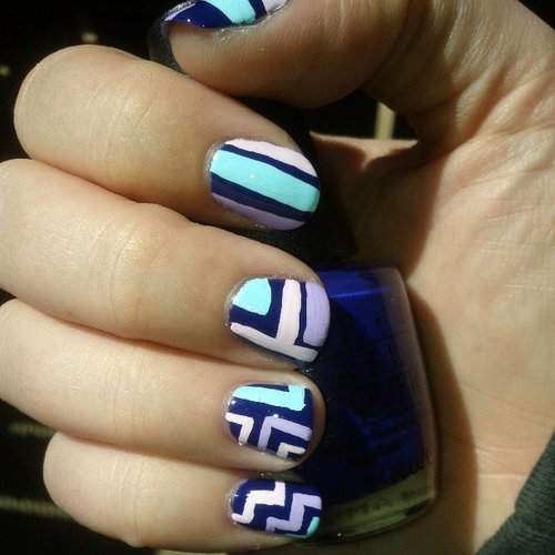 Geometric shapes and punchy pastels made for a gorgeous Spring manicure.
Source: Instagram user miss_kayce
Geometric shapes and punchy pastels made for a gorgeous Spring manicure.
Source: Instagram user miss_kayce
