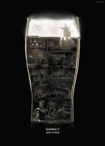 This cool-looking ad is meant to show a rock star's road to the top.
This cool-looking ad is meant to show a rock star's road to the top.