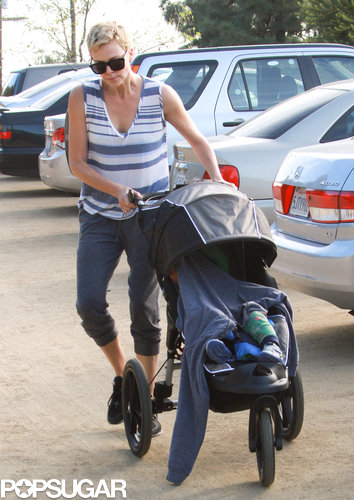 Charlize Theron Takes a Hollywood Hike With Jackson Charlize Theron Takes a Hollywood Hike With Jackson