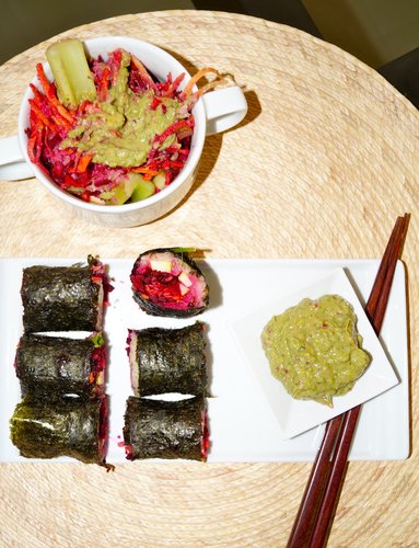 (Vegan) Deconstructed Sushi Bowl & Rolls