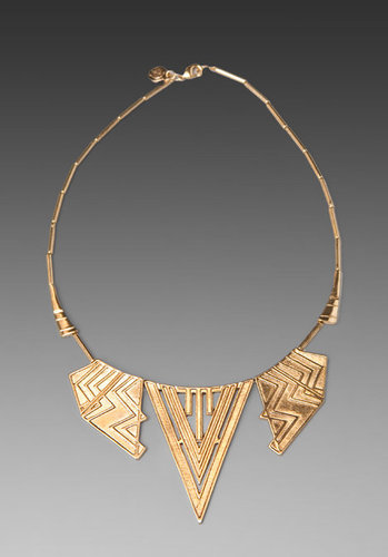 House of Harlow Chevron Five Station Necklace