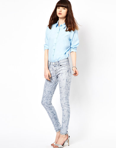 J Brand Paisley Print Skinny Jeans