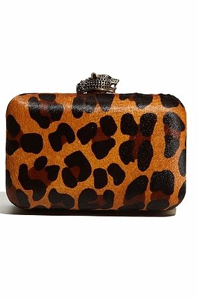 House of Harlow 1960 Orlina Clutch in Leopard Pony