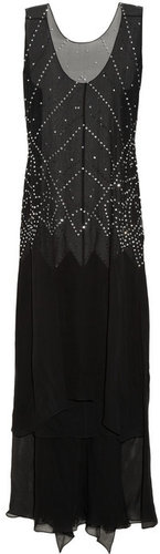 Thomas Wylde Tattooed embellished silk-chiffon dress