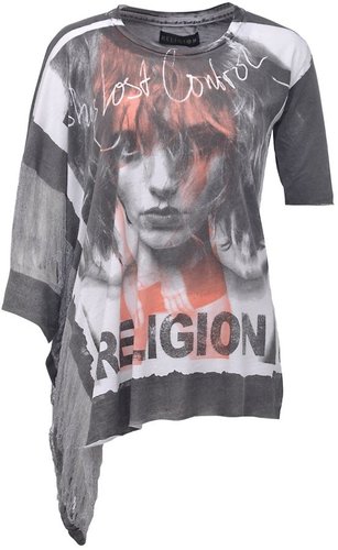 Religion Shes lost control laddered tshirt