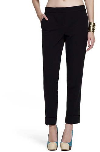Skinny Cuffed Cropped Black