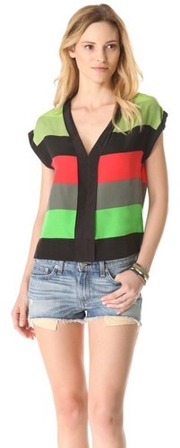 Twelfth st. by cynthia vincent Placket Front Blouse