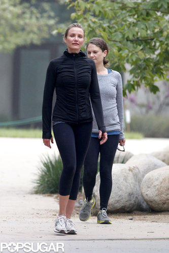 Cameron Diaz buddied up for a light workout in LA on Tuesday.
Cameron Diaz buddied up for a light workout in LA on Tuesday.