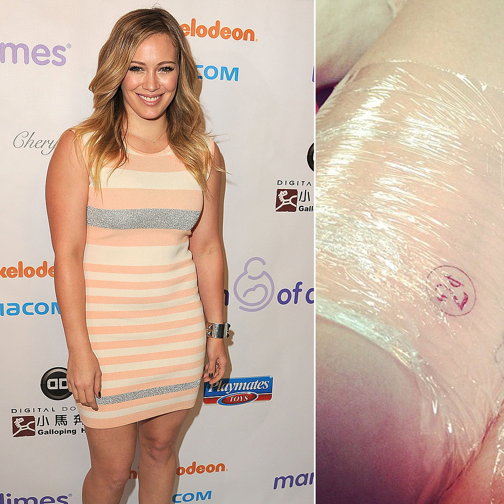 Hilary Duff added another tattoo to her collection in March when she got matching ink with her best friend. She took to Twitter to announce, "Getting our bestie tats. Love you forever and always."
Source: Getty, Instagram user HilaryDuff
Hilary Duff added another tattoo to her collection in March when she got matching ink with her best friend. She took to Twitter to announce, "Getting our bestie tats. Love you forever and always."
Source: Getty, Instagram user HilaryDuff
