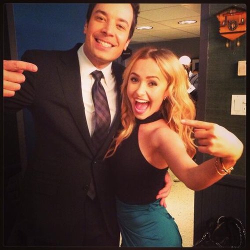 Hayden Panettiere caught up with Jimmy Fallon backstage at his show.
Source: Twitter user haydenpanettier
Hayden Panettiere caught up with Jimmy Fallon backstage at his show.
Source: Twitter user haydenpanettier
