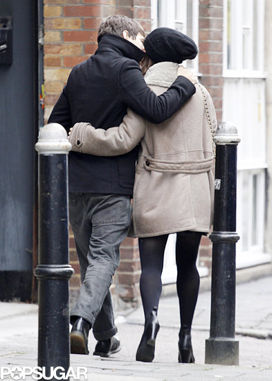 Keira Knightley kissed fiancé James Righton during a London stroll.
Keira Knightley kissed fiancé James Righton during a London stroll.