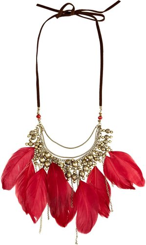 Feather Statement Choker Necklace