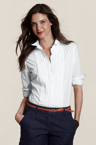 Women's Poplin Tuxedo Shirt