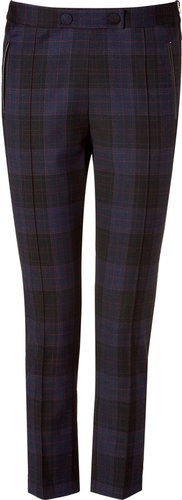 Sandro Navy/Black Plaid Pants