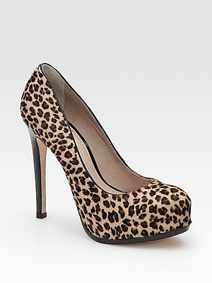 Ivette Leopard-Print Calf Hair Pumps