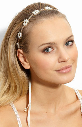 Tasha 'Beaded Flower' Ribbon Tie Head Wrap