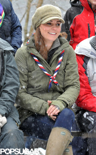 Kate Middleton bundled up for the cold weather.
Kate Middleton bundled up for the cold weather.