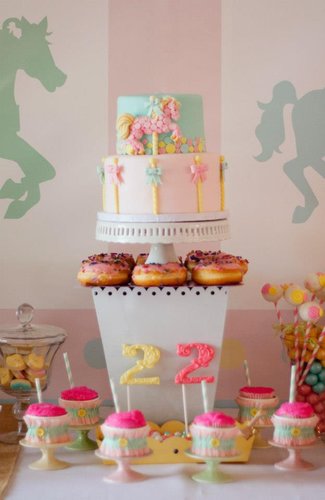 A Pastel Carousel Cake A Pastel Carousel Cake