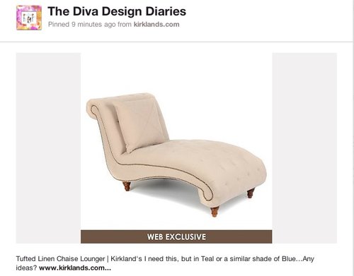 Tufted Linen Chaise Lounger