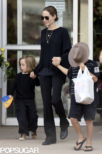 The Jolie-Pitts Mix Shopping and Sand on a Family Weekend The Jolie-Pitts Mix Shopping and Sand on a Family Weekend