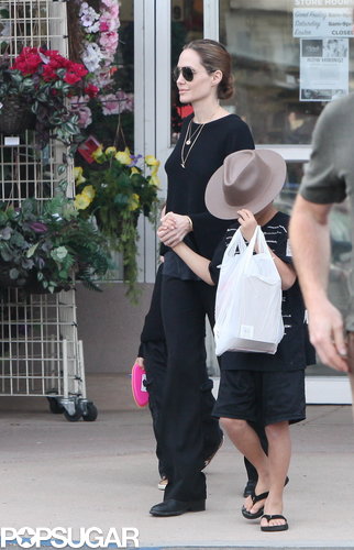 The Jolie-Pitts Mix Shopping and Sand on a Family Weekend The Jolie-Pitts Mix Shopping and Sand on a Family Weekend