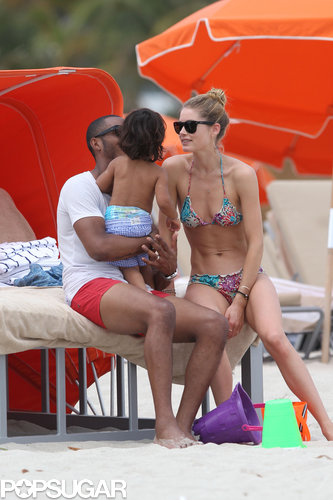 Doutzen Kroes donned a bikini for a family beach day with husband Sunnery James and their son, Phyllon, in Miami.
Doutzen Kroes donned a bikini for a family beach day with husband Sunnery James and their son, Phyllon, in Miami.