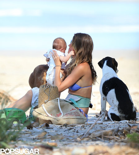 Bikini-Clad Gisele Hits the Beach With Shirtless Tom, Baby Vivian, Jack, and Ben Bikini-Clad Gisele Hits the Beach With Shirtless Tom, Baby Vivian, Jack, and Ben