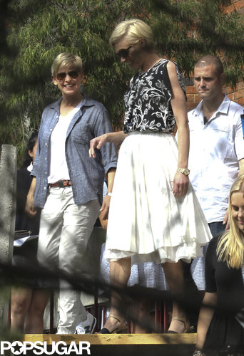 Ellen DeGeneres and Portia de Rossi visited Portia's old school in Melbourne.
Ellen DeGeneres and Portia de Rossi visited Portia's old school in Melbourne.