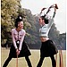 Kirsty Hume and Shalom Harlow