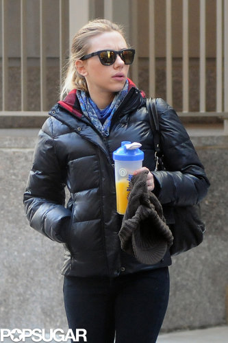 Scarlett Johansson Takes a Snowy City Stroll With Romain Scarlett Johansson Takes a Snowy City Stroll With Romain