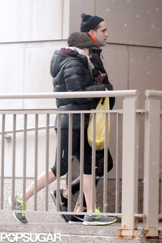 Scarlett Johansson Takes a Snowy City Stroll With Romain Scarlett Johansson Takes a Snowy City Stroll With Romain