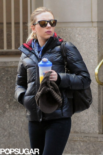 Scarlett Johansson Takes a Snowy City Stroll With Romain Scarlett Johansson Takes a Snowy City Stroll With Romain