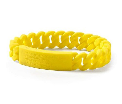 Make your wrist the center of attention via this Marc by Marc Jacobs rubber ID bracelet ($28) and mix it with other bracelets for a full-on arm party.
Make your wrist the center of attention via this Marc by Marc Jacobs rubber ID bracelet ($28) and mix it with other bracelets for a full-on arm party.
