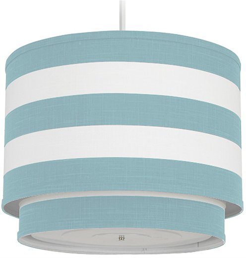 This striped pendant lamp ($294) will bring nautical charm to the space.
This striped pendant lamp ($294) will bring nautical charm to the space.