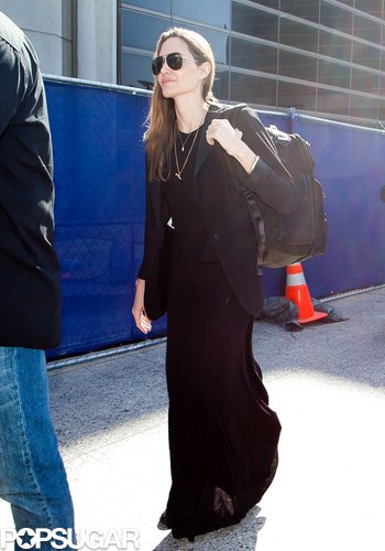 Angelina Denies Wedding Ring Rumors Upon Returning to LA Angelina Denies Wedding Ring Rumors Upon Returning to LA