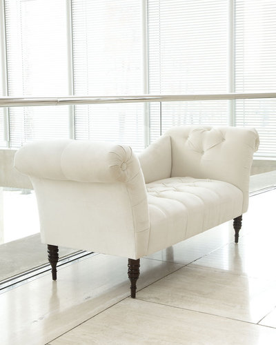 White Sofas and Silver Side Tables
