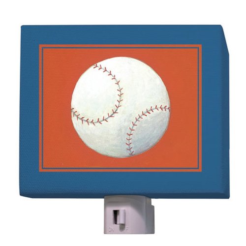 For a subtly sporty look, give your tot this baseball night-light ($25).
For a subtly sporty look, give your tot this baseball night-light ($25).