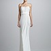 Badgley Mischka Strapless Beaded Silk Sweetheart Gown