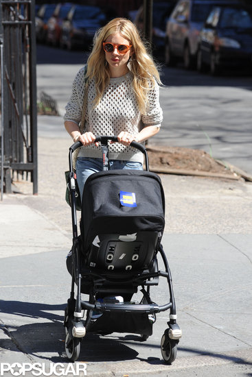 Sienna Miller attached a Human Rights Campaign sticker to her baby carriage. Sienna Miller attached a Human Rights Campaign sticker to her baby carriage.