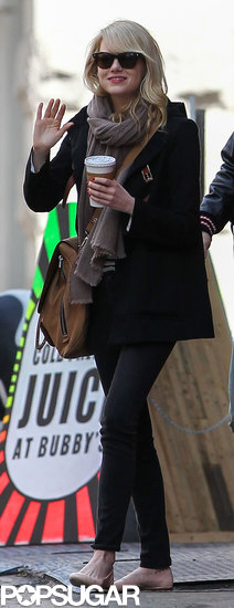 Emma Stone returned to NYC for The Amazing Spider-Man 2.
Emma Stone returned to NYC for The Amazing Spider-Man 2.